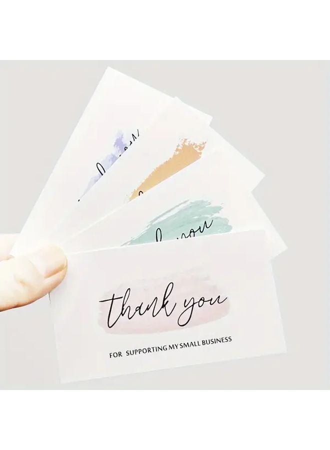 Pink Thank You Cards 100pcs Elegant Cursive Design For Business Banquet Wedding Party Gift - Image 4